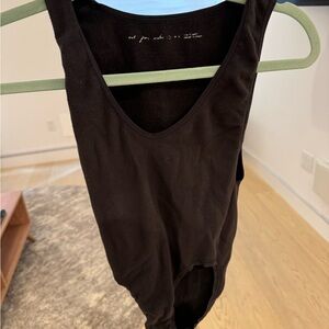 Faded black body suit